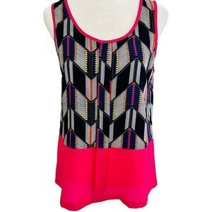 PIXLEY by Stitch Fix Top Sleeveless Chevron
Stripe Tank Blouse Size Small